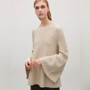 COS Neutral Wool Blend Textured Swing Sweater
